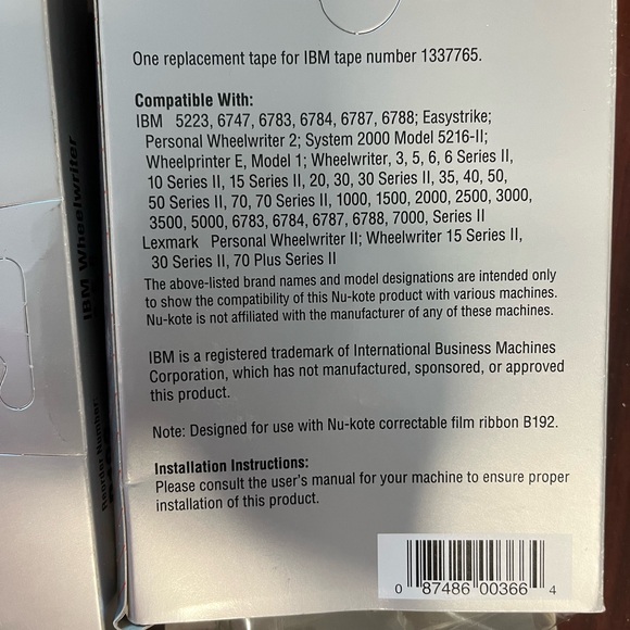 Type writer ribbons & correction lift off tape compatible w/IBM,Lexmark - Picture 4 of 5